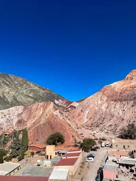Hill of 7 colors from the viewpoint from mirador del cerro El Porito